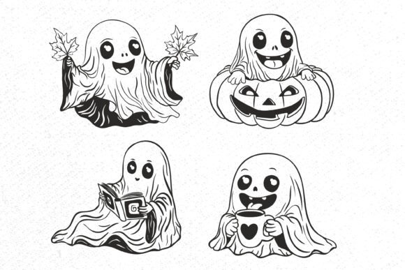 Download Ghost, Halloween, Cartoon, Cute, Spooky, - Spooky Collection