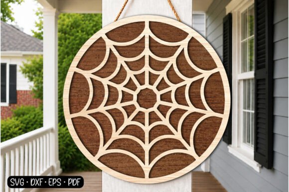 Download Halloween Spider Web Door Hanger SVG - Premium Bundle