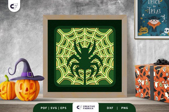 Download Halloween Spider Web Layered Papercut - Premium Resources