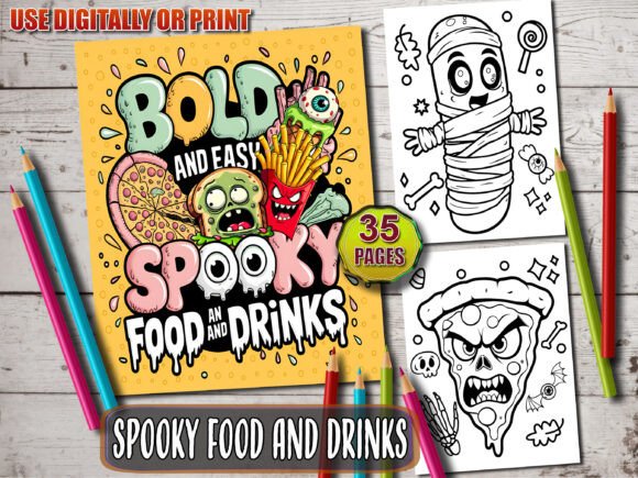 Download Spooky Food Coloring Book - Spooky Collection