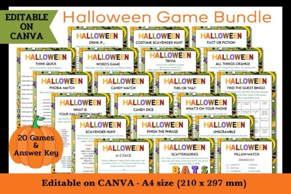 Download Halloween Party Game Bundle - Editable - Party Collection