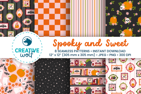 Download Spooky and Sweet Halloween Patterns - Spooky Collection