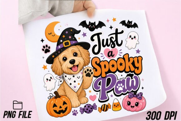 Download Dog Halloween Just a Spooky Paw PNG - Spooky Collection